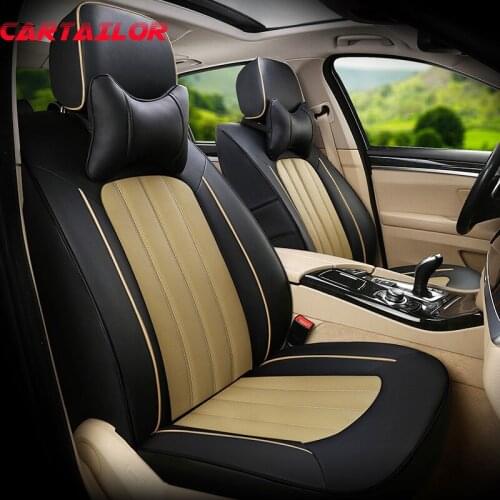 CARTAILOR Car Seat Cover Leather Cowhide & Leatherette Styling for Porsche Panamera Seat Covers & Accessories for Cars Seats Set