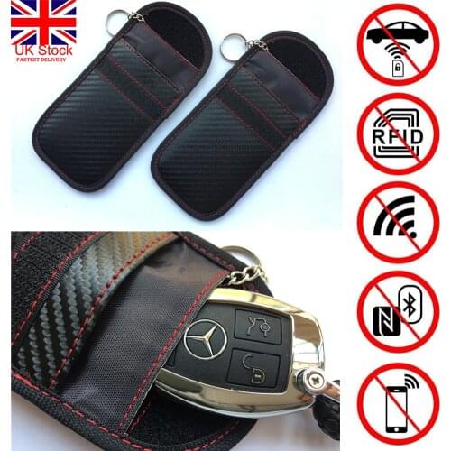 RFID Signal Blocking Car Key Bag Key Holder Key Cover Faraday Cage Pouch for Car Keys Radiation Protection Anti-theft Key Case