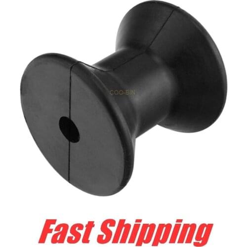 Black Rubber Spool Anti-UV Bottom wheel for Yacht motorboat rubber boat Boat trailer Bow Stop Roller Spool Marine accessories