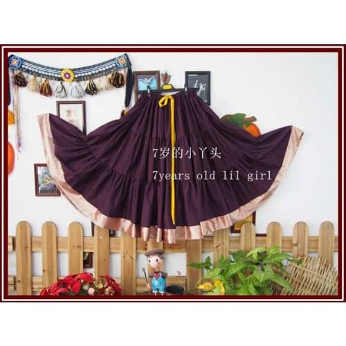 Cotton 3Tiered 12Yards Ats Gypsy Tribal Belly Dance Skirt With Border EG21