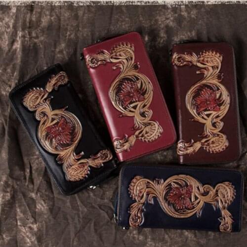 Fashion Genuine Leather Female Purses Long Clutch Bags Women Wallets With Phone Case Wallet Women Coin Purse Zipper Carteira