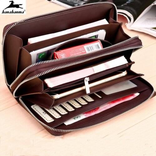 Business Wallet Men Coin Pocket Zipper Purse Long Mens Clutch Wallets Portfolio Large Capacity card holder Passport Wallet 2020
