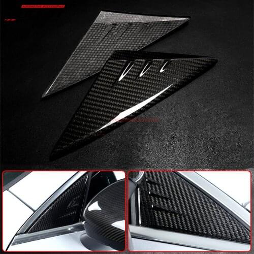 Real Carbon Car Front Window Side Triangle Panel Trim For Mercedes Benz CLA Class C118 CLA180 CLA200 2020 2021