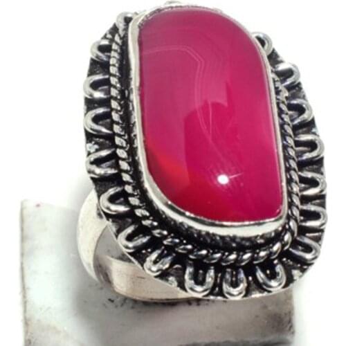 Genuine Botswana Agate Citrine Pearl Jasper Fluorite Titanium Drusy Solar Quartz Sunstone Ring Silver Copper Size : 7 & 7.25