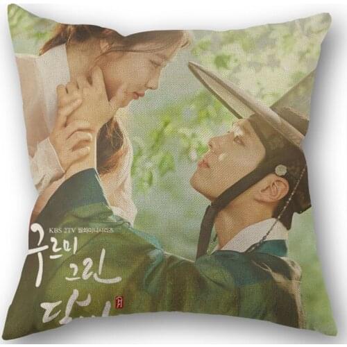 Love in the moonlight Pillowcase Cotton Linen Fabric Square Zippered Pillow Cover For Home Wedding Decoration 45X45cm Not Fade