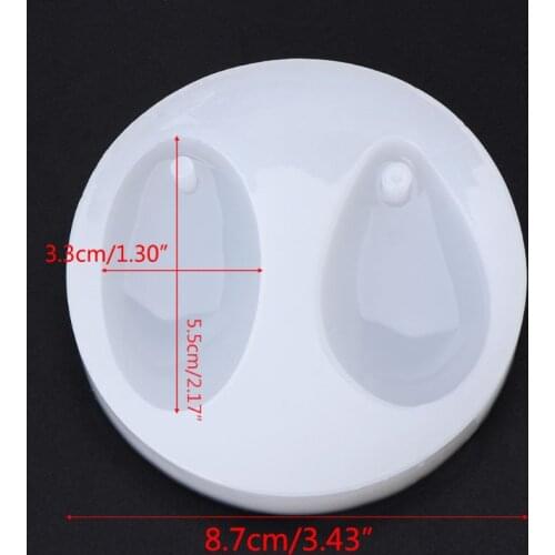 Silicone Mold DIY Jewelry Necklace Pendant Making Tool Oval Water Drop Pendants Epoxy Resin Crafts Mirror UV Charms Findings