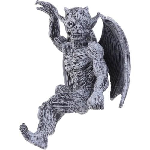 Winged Gargoyle Statue Resin Ghost Hanging Figurines Decoration for Garden Front Porch Yard Fence Ornaments
