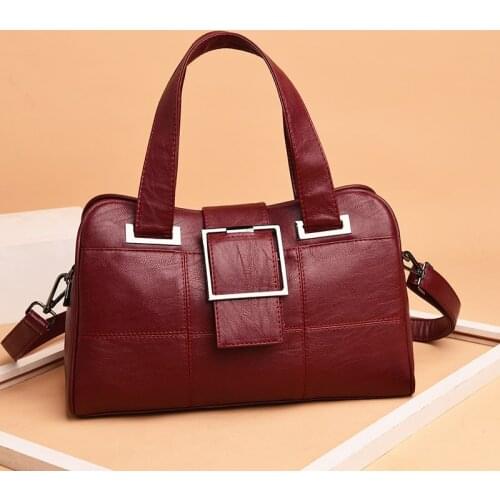 2021 New Luxury Handbags Women Bags Designer Female Soft Leather Shoulder Bag Vintage Ladies Hand Bags Casual Tote Bag