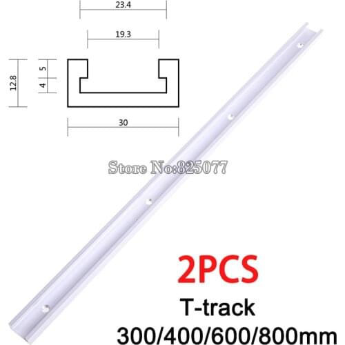 2PCS T-tracks T-slot Miter Bar Track Jig Fixture Slot For Router Table Band Saw T-tracks length 300/400/500/600/800mm KF905