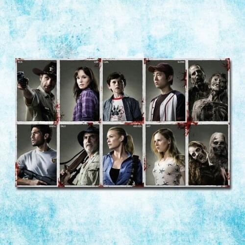 The Walking Dead Season 1 to 7 Art Silk Canvas Poster Print 24x40 Inch Picture Wall Decoration-4