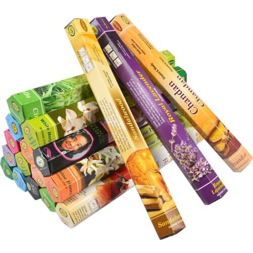 1 Box 20PCs Tulip Flavors Tibetan Incense Sticks Indian Incensea White Sage Flavor Sandalwood Incense Meditation Home Fragrance