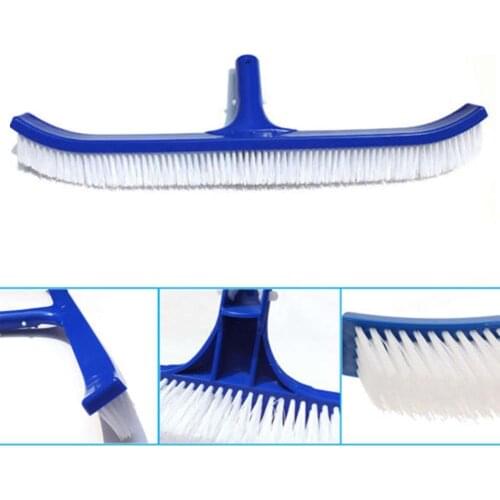 18" Curved Swimming Pool Spa Wall & Floor Brush w/Nylon Bristles Cleaner Broom #CW