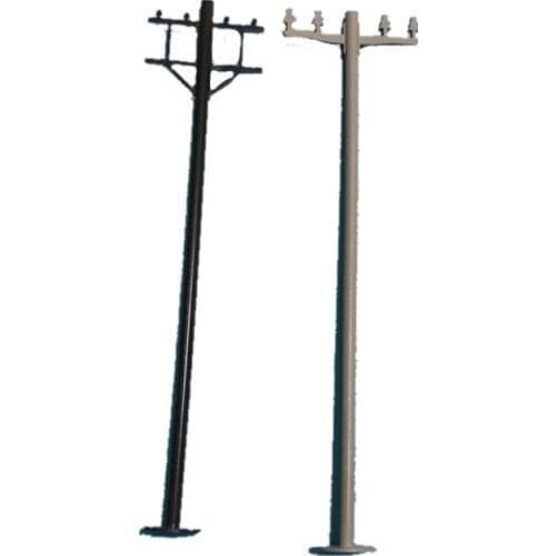 5pcs/lot 20cm High Sand Table Scene Model Cement Poles Wooden Telephone Pole Model