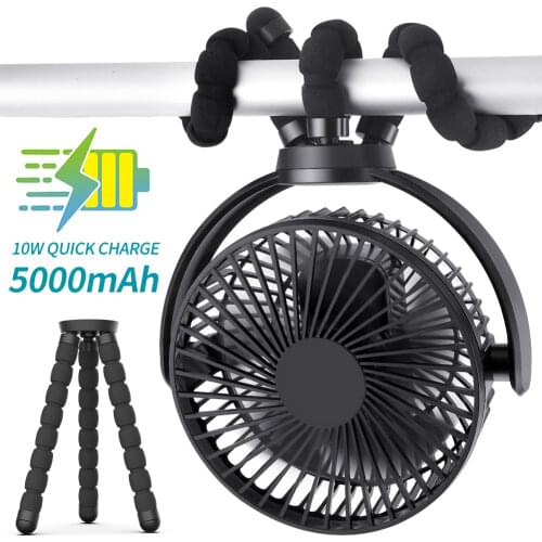 Battery Operated Bob Stroller Accessories For Sumeer,Stroller Toys Bed Fan With Flexible Tripod Clip On Fan Wagon For Toddlers