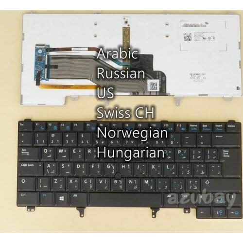 Arabic Russian US Swiss CH Hungarian HU Norwegian Keyboard for DELL XT3 047M3M 05HCY4 0CW67D 0152CR 0NWX5V 0P9W2H 0V6P2Y Backlit