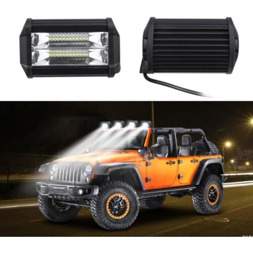 Automobile LED Work Light 5 Inch 24 Lamp 72W Three Item Double Row LED Strip Lamp