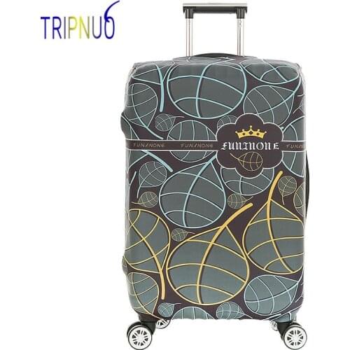 TRIPNUO Leaves Thickest Elastic Luggage Cover Zipper Suit For 18-32 inch Trunk Case Travel Suitcase Protective Covers