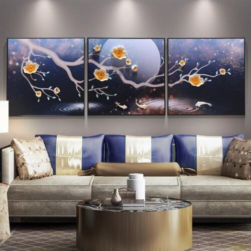 Living Room Decorative Painting Sofa Background Wall 3D Three-dimensional Relief Painting Restaurant Bedroom Hanging