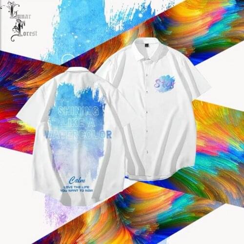 Cool Galaxy Star 3D Printing Unisex Shirt Women/Men Casual Short Sleeve Loose Button Streetwear Harajuku Overclothes Oversize