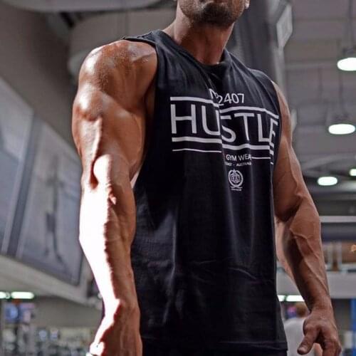 Cotton Gym Sport T Shirt Men Sleeveless Running Vest Men Quick Dry Mens T-shirt Sports GYM Fitness Shirt Tank Top Boyduilding