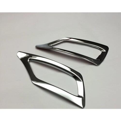 Chrome REAR Foglight Fog Light Lamp Cover Reflector Garnish Kit For Toyota RAV4 2013 2014 2015 RAV 4 Styling