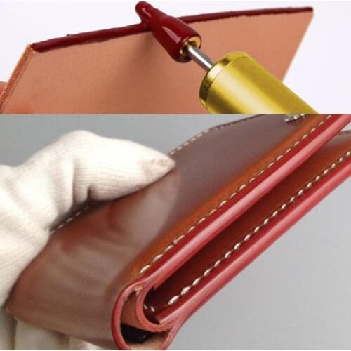 DIY Leather Craft Edge Oil Treatment Tool Brass Tip Roller Pen Wallet Edge Leathercraft Oil Painting Accessories Tool 13cm