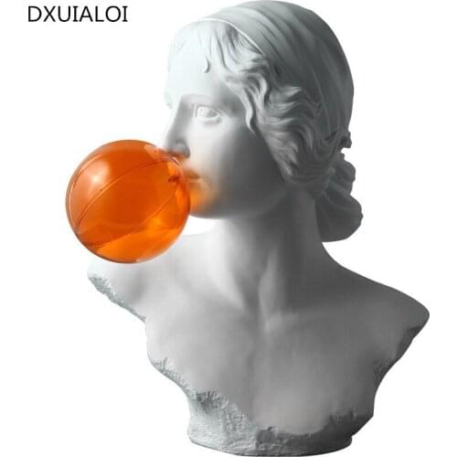 Nordic creative retro Vienna character sculpture decoration living room art plaster head home accessories accessories modern