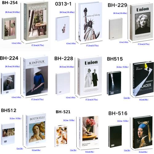 Can Open Fashion Fake Books for Decoration Luxury Home Decor Simulation Books Storage Box Living Room Props Home Decor Book
