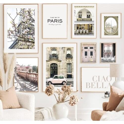 Paris Towel Traditional Building Classica Car Wall Art Canvas Painting Nordic Posters And Prints Wall Pictures For Living Room