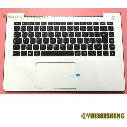 YUEBEISHENG New for Lenovo U31-70 500S-13ISK 300S-13ISK 500S-13 Italian Italy Keyboard Upper cover Touchpad,5CB0J30946