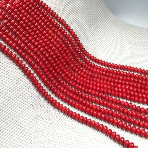 New Natural Stone Coral Beads Red Abacus Beads For DIY Elegant Jewelry Making DIY Bracelet Anklet Necklace Accessories Gift 38cm