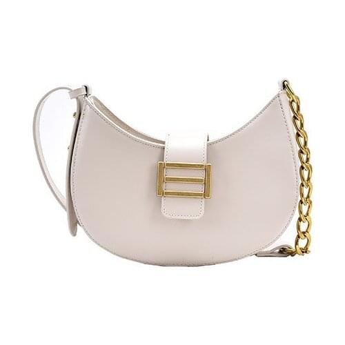 2021 Solid Color Shoulder Simple Bag Female Handbags Saddle Bag Stone Pattern Pu Leather Crossbody Bags for Women