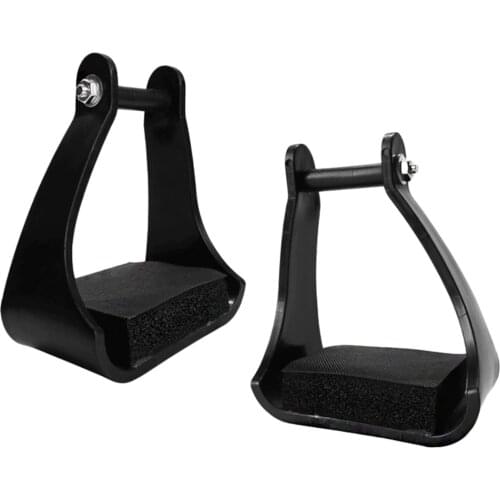 Pair Horse Riding Stirrups Equestrian Tread Western Sloped Tapered Bendy Equip