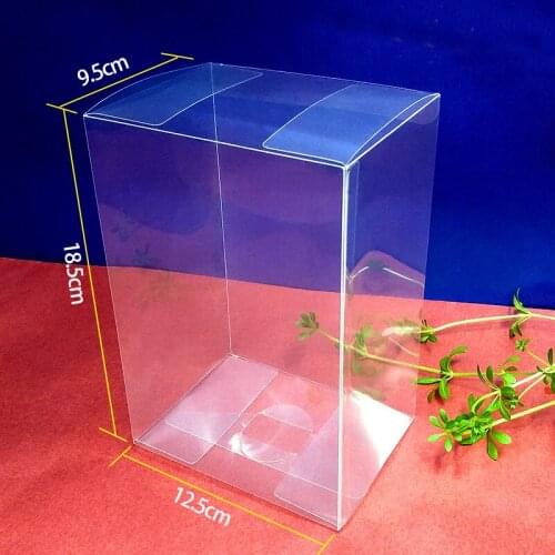 9.5X12.5X18.5cm Dust-Proof PVC Packaging Box For Doll Plush Toy Pet Transparent Folding Blister Packaging Display Box