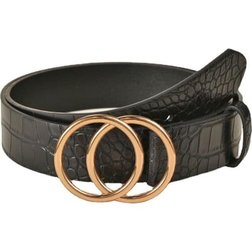 New Womens Belt Zebra Serpentine Double Round Buckle Lady Decorates The Belt Designer Belts Women High Quality 3.3cm