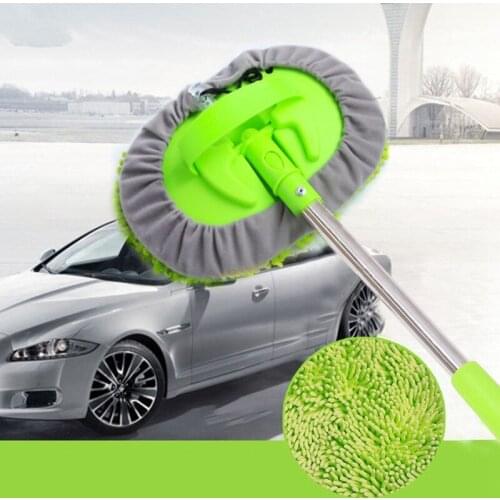 Car Cleaning Brush Mop Retractable Long Handle Car Wash Brush Swab Vehicle Cleaning Mop Chenille Broom Auto Accessories