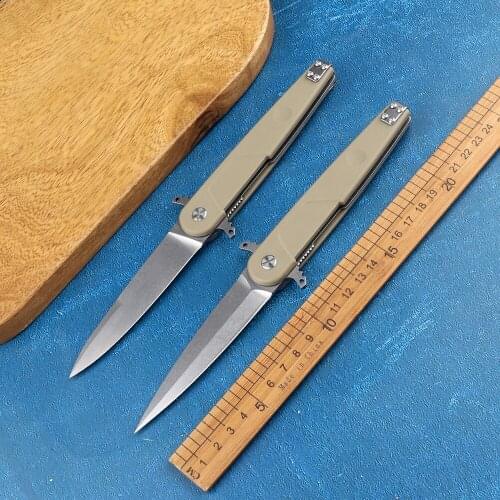 Outdoor portable N690 steel blade nylon fiber handle sharp camping tactics hunting EDC multi-function tool fruit folding knife