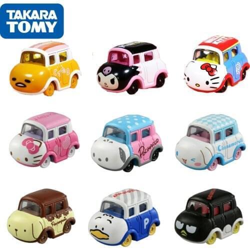 Takara Tomy Tomica Auto Legering Auto Sanrio Kuromi Kt Melody Kawai Anime Cars Diecast 1/64 Limited Metalen Model Auto Kinderen