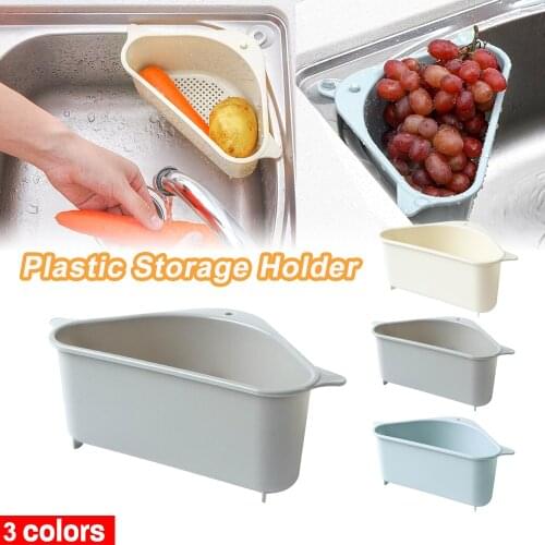 Corner Sink Strainer Triangle Storage Holder Multifunctional Drain Shelf Storage Rack Kitchen Sucker Storage Organization