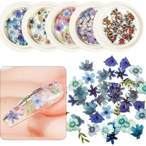 30styles Nail Wood Pulp Chips Flowers Animals Mix Nail Decoration DIY Christmas Stuff Ultrathin Glitter Wood Slice Nail JK23HS48