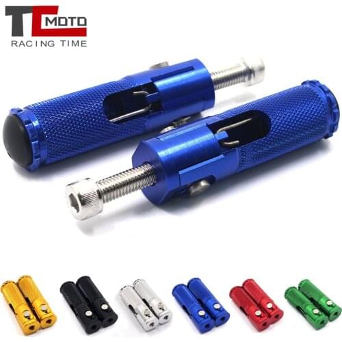 Universal Motorcycle Folding Footrests Footpegs Foot Rests Pegs Rear Pedals Set Parts For BMW Honda Kawasaki Yamaha KTM Suzuki
