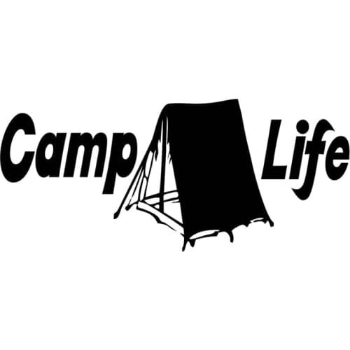 [WZH153]CAMP LIFE TENT Interesting Car-styling Car Sticker Decals Black/Silver Motorcycle sticker