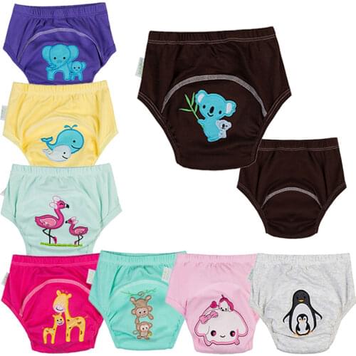 1 Pc Newborn Baby Kids Infant Potty Training Pants Underwear Diaper Nappy Reusable Washable