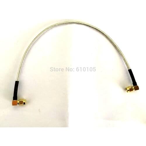 10pcs 50cm Right Angle RP SMA Male to RP-SMA Male Right Angle adapter RG402 Cable 50Ohm