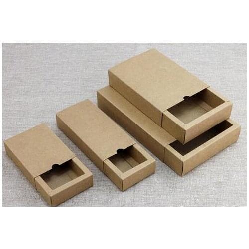 150pcs Free Shipping Gift box Retail Black Kraft Paper Drawer Box Gift Craft Power Bank Packaging Cardboard Boxes