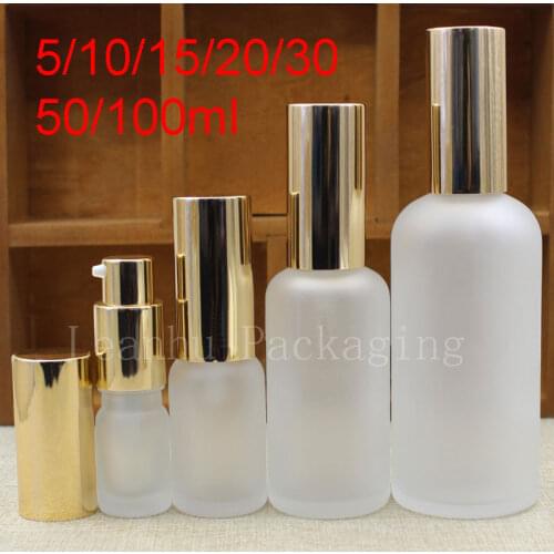5ml 10ml 15ml 20ml 100ml Transparent Frosting Glass Bottle Mists Spray Perfumes Pump Essential Oil Lotion Pump Glass Containers