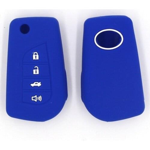 2PC Silicone Key Car Case Protector Remote Key Cover For Toyota original key For Citroen Picasso For Toyota Aygo