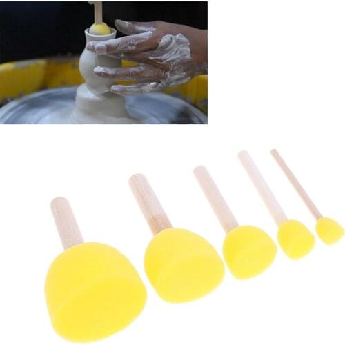 5Pcs Ceramic Sponge Rod Water Absorbing Sculpture Bloom DIY Pottery Arts Tool
