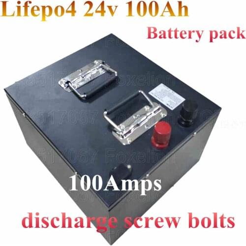 LIfepo4 24V 100AH 25.6v 8s 29.2V Solar energy Car Yacht battery pack 24v 82lb thrust 125lb 150lb 62lb motor home backup power
