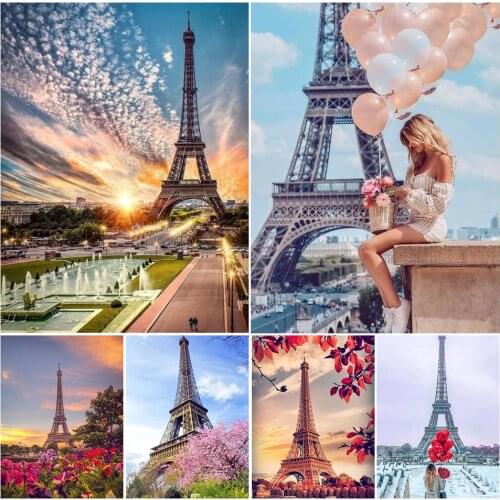 5D Diy Diamond Painting Full Square Paris Tower Cross stitch Picture of Rhinestones Decor Embroidery Diamond Mosaic Landscape